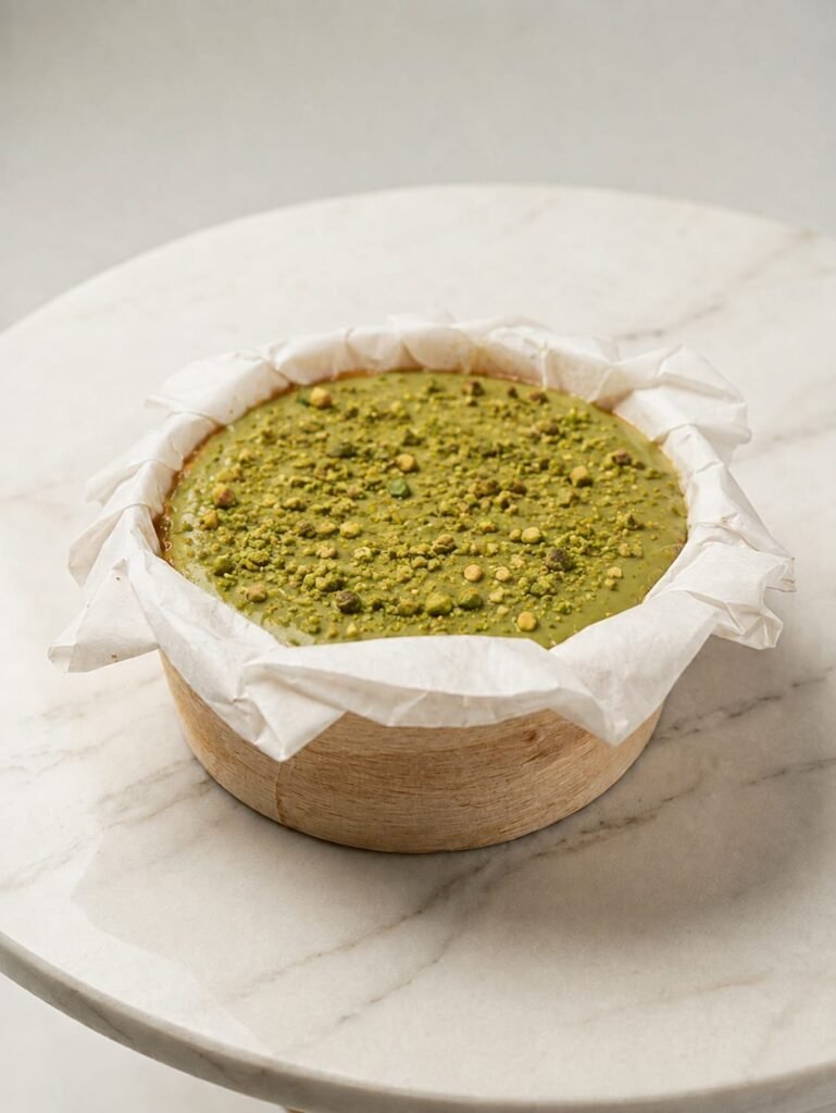 tartita de queso mediana pistacho